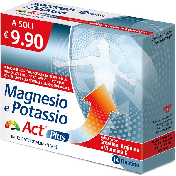 MAGNESIO E POTASSIO ACT PLUS 14 BUSTINE - farmasconti.eu