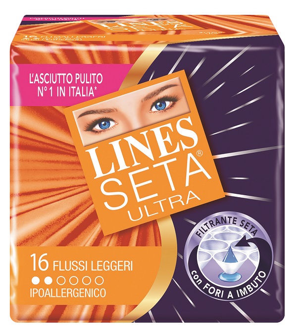 ASSORBENTE LINES SETA ULTRA LEGGERO 16 PEZZI - farmasconti.eu