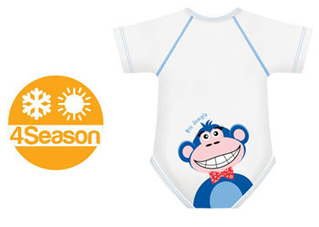 BODY 0/36M BIO COTTON 4SEASON SCIMMIA - farmasconti.eu