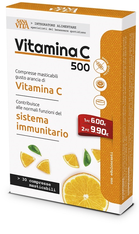 SANAVITA VITAMINA C MASTICABILE 30 COMPRESSE - farmasconti.eu