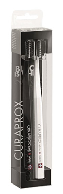 SPAZZOLINO CURAPROX WHITE IS BLACK WHITE/BLACK 2 PEZZI - farmasconti.eu