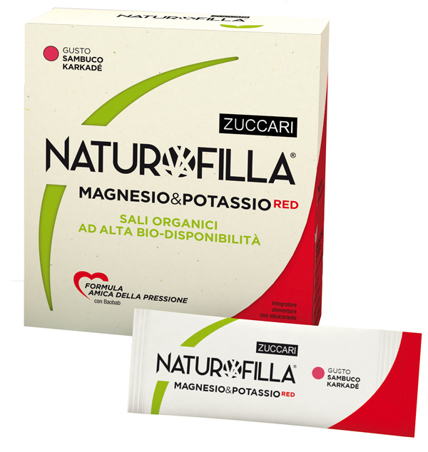 NATUROFILLA MAGNESIO & POTASSIO RED GUSTO SAMBUCO-KARKADE' 14 STICK PACK - farmasconti.eu