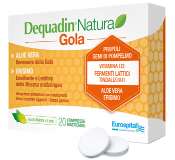 DEQUADIN NATURA GOLA 20 COMPRESSE - farmasconti.eu