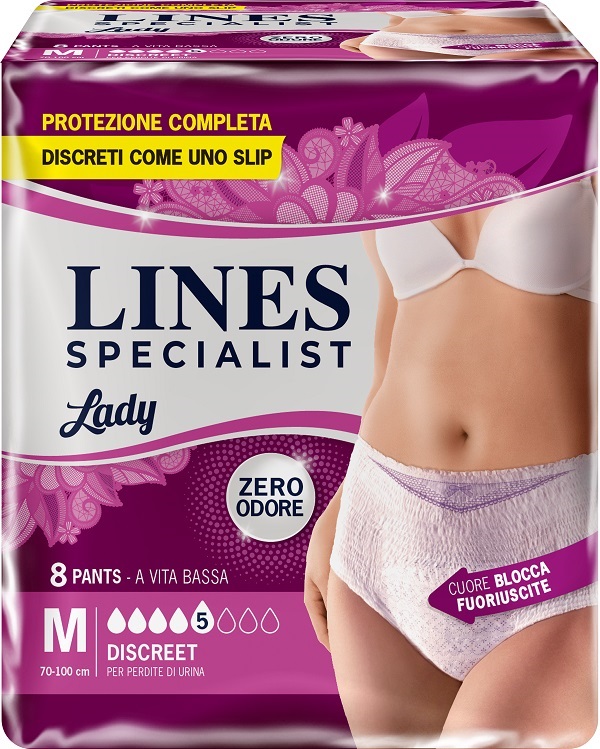 LINES SPECIALIST PANTS DISCREET M FARMA 8 PEZZI - farmasconti.eu