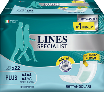 LINES SPECIALIST PANNOLONE RETTANGOLARE 22 PEZZI - farmasconti.eu
