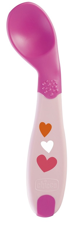 CHICCO CUCCHIAIO ANGOLATO 8M+ ROSA - farmasconti.eu