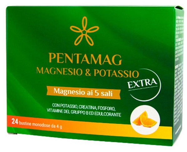 PENTAMAG MAGNESIO E POTASSIO EXTRA 24 BUSTINE DA 4 G - farmasconti.eu