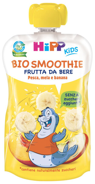 HIPP BIO SMOOTHIES MELA/BAN/PESCA 120 ML - farmasconti.eu