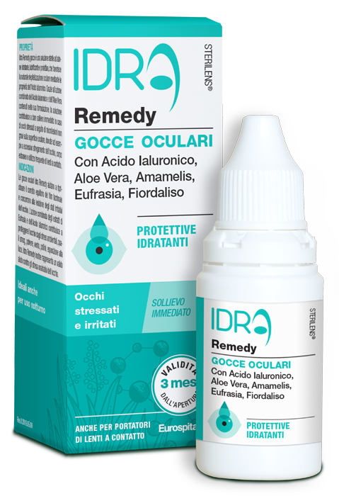 GOCCE OCULARI PROTETTIVE IDRATANTI STERILENS IDRA REMEDY CON ACIDO IALURONICO E ALOE VERA 10 ML - farmasconti.eu