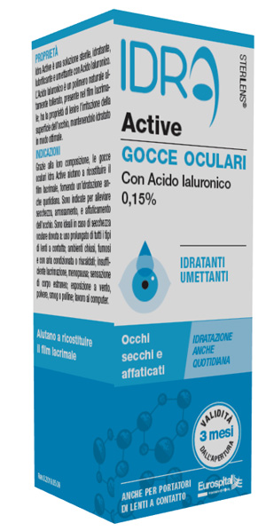 GOCCE OCULARI STERILENS IDRA ACTIVE 10 ML CON ACIDO IALURONICO 0,15% - farmasconti.eu