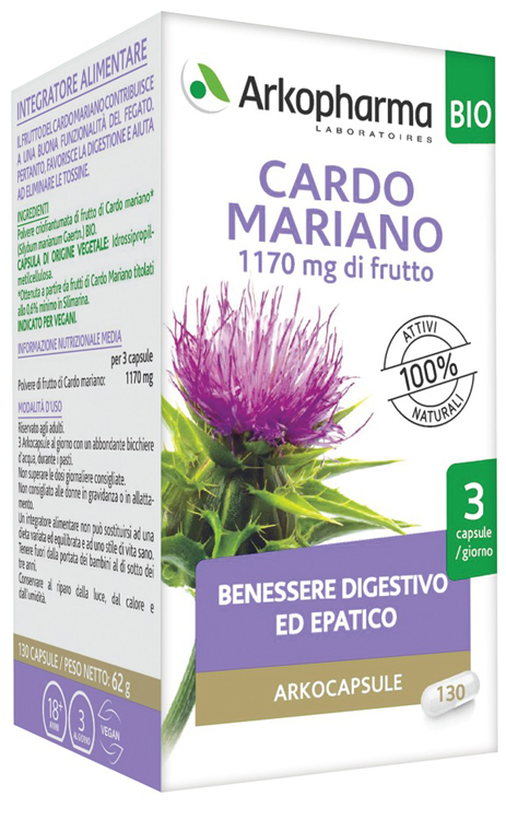 ARKO CAPSULE CARDO MARIANO BIO 130 CAPSULE - farmasconti.eu