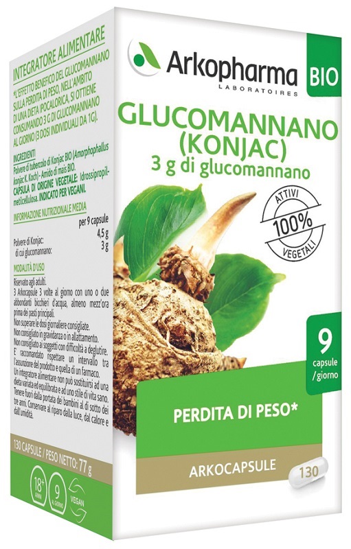 ARKO CAPSULE GLUCOMANNANO BIO 130 CAPSULE - farmasconti.eu