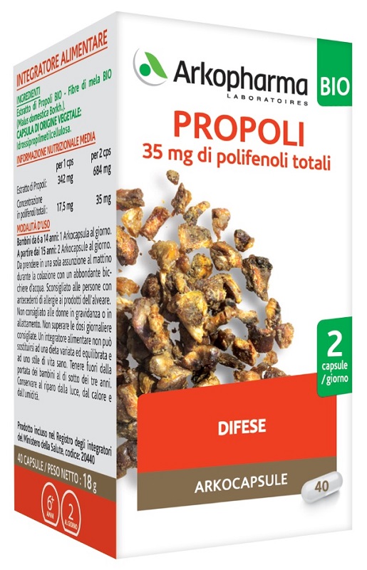 ARKOPHARMA PROPOLI BIO 40 CAPSULE - farmasconti.eu