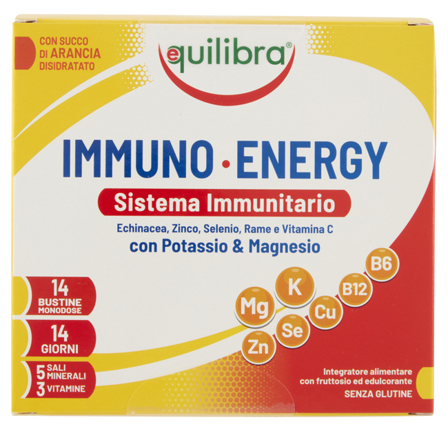 IMMUNO ENERGY SISTEMA IMMUNITARIO POTASSIO & MAGNESIO 14 BUSTINE MONODOSE - farmasconti.eu