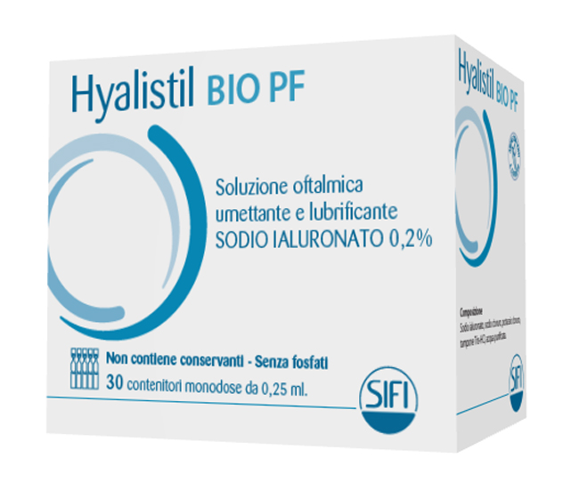 HYALISTIL BIO PF SOLUZIONE OFTALMICA PHOSPHATE FREE MONODOSE A BASE DI ACIDO IALURONICO 0,2% 30 FLACONCINI 0,25 ML - farmasconti.eu