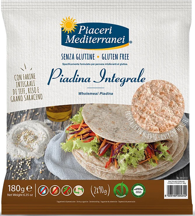 PIACERI MEDIT PIADINA INTEGRALE 180 G - farmasconti.eu
