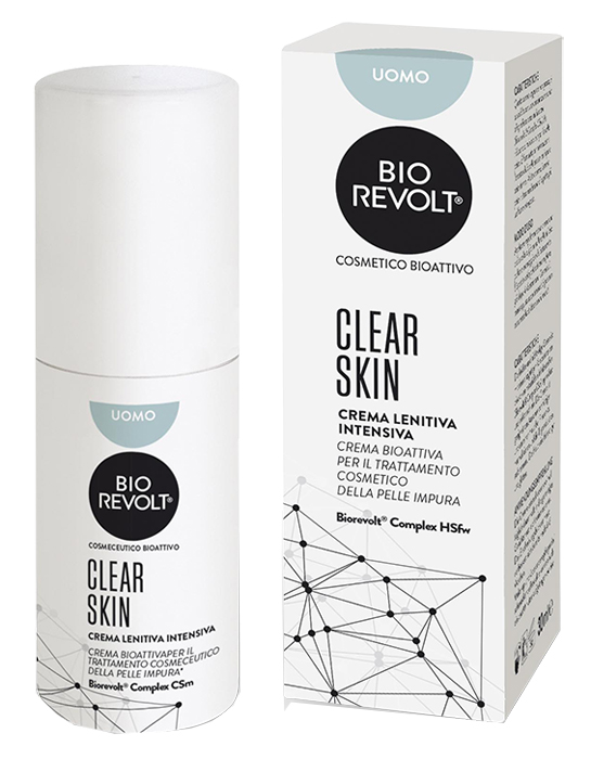 BIOREVOLT RX CLEAR SKIN UOMO CREMA LENITIVA INTENSIVA BIOATTIVA PER PELLE IMPURA 30 ML - farmasconti.eu