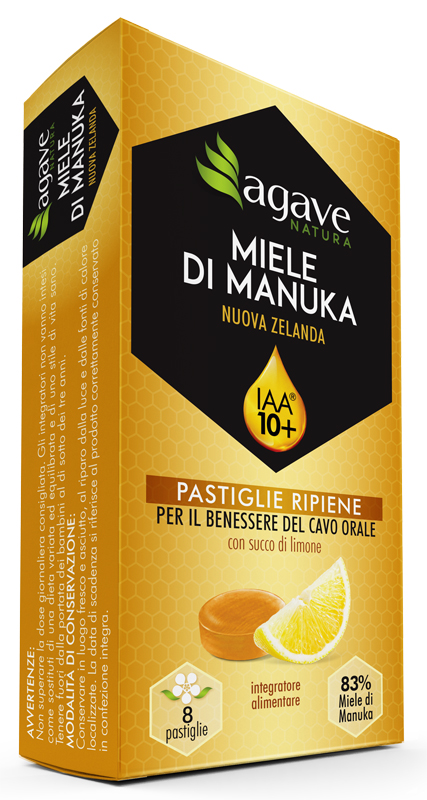 AGAVE NATURA MANUKA IAA 10+ E LIMONE 8 PASTIGLIE 20 G - farmasconti.eu