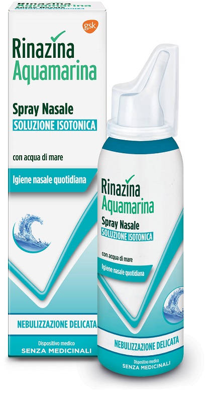 RINAZINA AQUAMARINA ISOTONICA SPRAY NEBULIZZAZIONE DELICATA 100 ML - farmasconti.eu