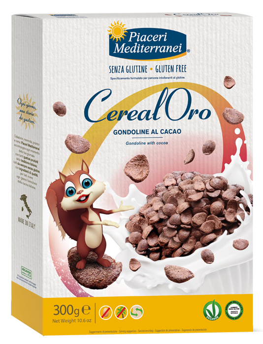 PIACERI MEDITERRANEI CEREALORO GONDOLINE CACAO 300 G - farmasconti.eu