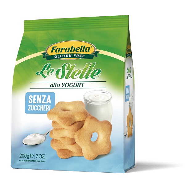 FARABELLA BISCOTTI LE STELLE YOGURT SENZA ZUCCHERO 200 G - farmasconti.eu
