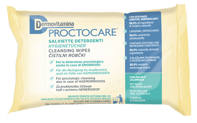 DERMOVITAMINA PROCTOCARE SALVIETTE DETERGENTI 15 PEZZI - farmasconti.eu