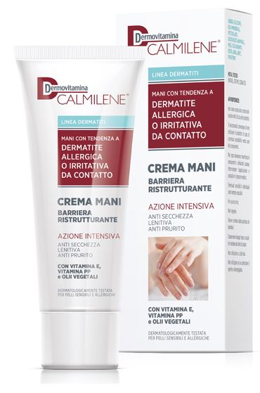 DERMOVITAMINA CALMILENE CREMA MANI BARRIERA RISTRUTTURANTE AZIONE INTENSIVA PER DERMATITE ALLERGICA O IRRITATIVA DA CONTATTO 75 ML - farmasconti.eu
