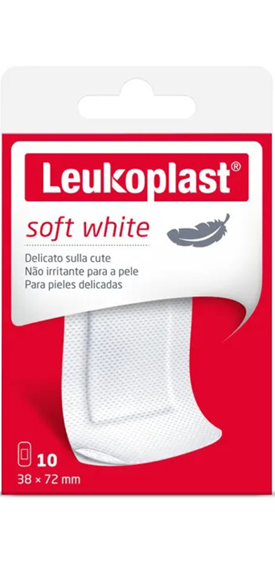 LEUKOPLAST SOFT WHITE 72 X 38 CM 10 PEZZI - farmasconti.eu