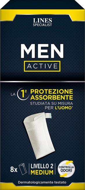 PANNOLONE LINES SPECIALIST MEN ACTIVE 8 PEZZI LIVELLO 2 - farmasconti.eu