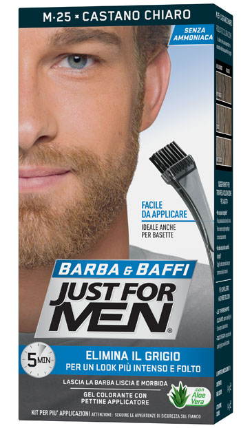 JUST FOR MEN BARBA & BAFFI M25 CASTANO CHIARO 51 G - farmasconti.eu