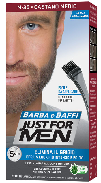 JUST FOR MEN BARBA & BAFFI M35 CASTANO MEDIO 51 G - farmasconti.eu