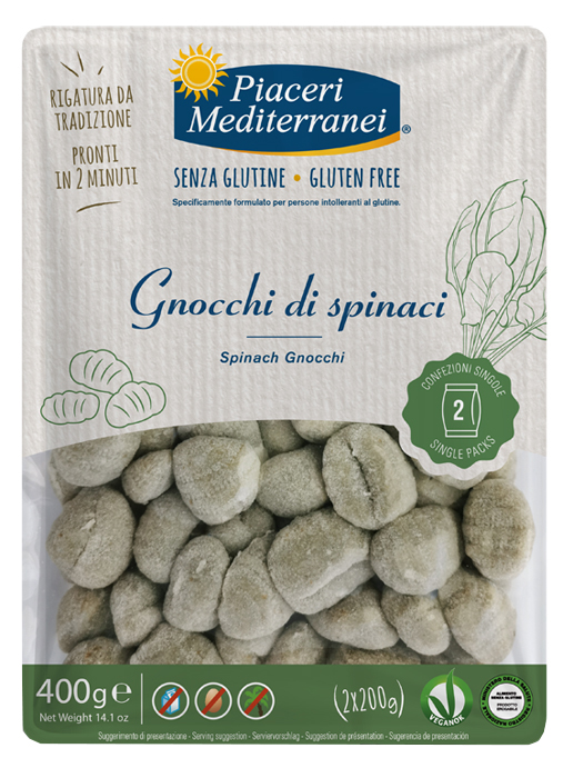 PIACERI MEDITERRANEI GNOCCHI DI SPINACI 400 G - farmasconti.eu