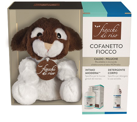 KIT FIOCCHI DI RISO CALDO-PELUCHE FIOCCO + DETERGENTE INTIMO MIODERM 240 ML + DETERGENTE CORPO DELICATO 200 ML - farmasconti.eu