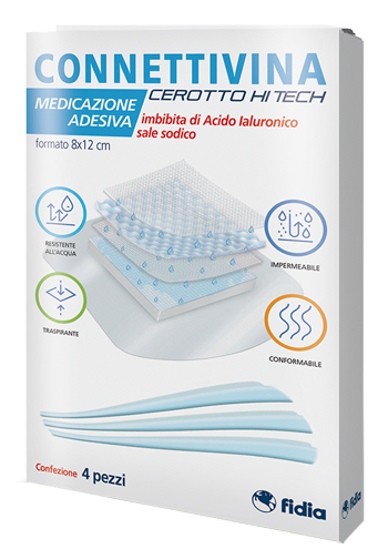 CEROTTO CONNETTIVINA HITECH 8 X 12 CM 4 PEZZI - farmasconti.eu