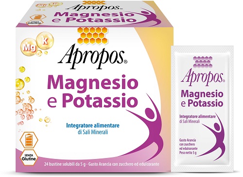 APROPOS MAGNESIO POTASSIO 24 BUSTINE DA 5 G GUSTO ARANCIA - farmasconti.eu