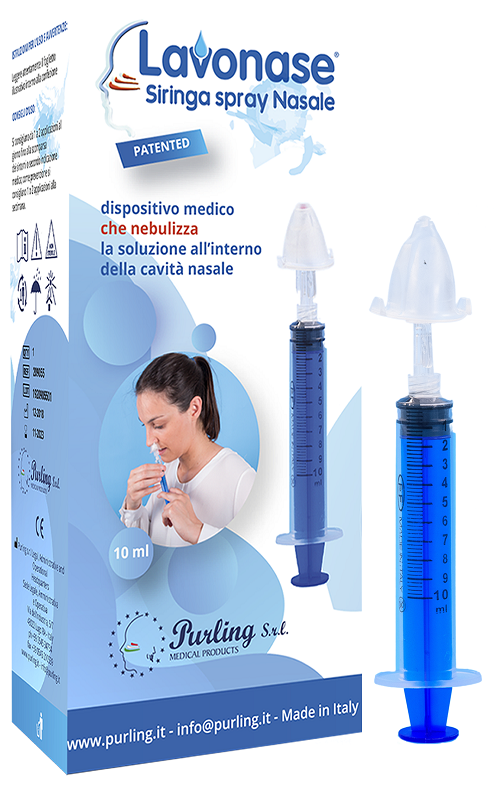 LAVONASE SIRINGA SPRAY NASALE NON STERILE 10 ML LUER-LOCK CON CAPPUCCIO + UGELLO NASALE CON RACCORDO LUER-LOCK + PERFORATORE CON VALVOLA NON RITORNO CON TAPPO - farmasconti.eu