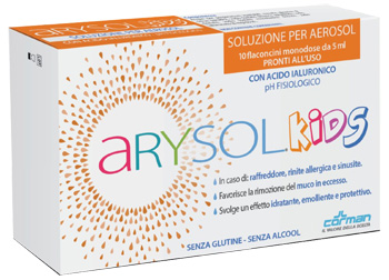 ARYSOL KIDS SOLUZIONE BAMBINI PER AEROSOL CON ACIDO IALURONICO PH FISIOLOGICO 10 FLACONCINI MONODOSE DA 5 ML - farmasconti.eu