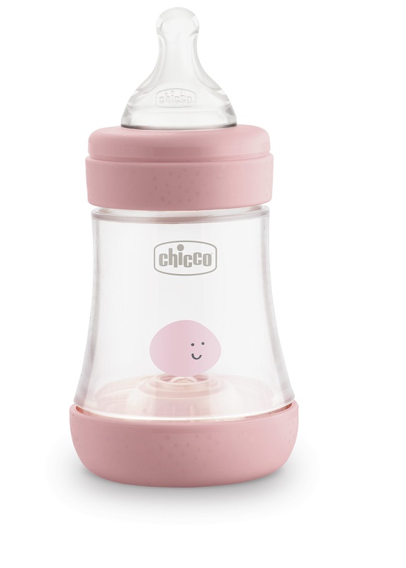 CHICCO BIBERON PERFECT 5 GIRL 150 ML IN SILICONE 1 FORO - farmasconti.eu