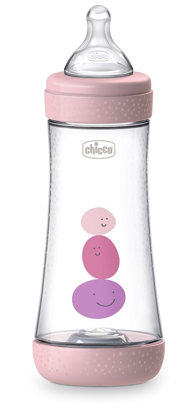 CHICCO BIBERON PERFECT 5 GIRL 300 ML IN SILICONE 3 FORI - farmasconti.eu