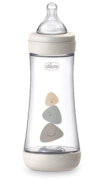 CHICCO BIBERON PERFECT 5 UNISEX 300 ML IN SILICONE 3 FORI - farmasconti.eu