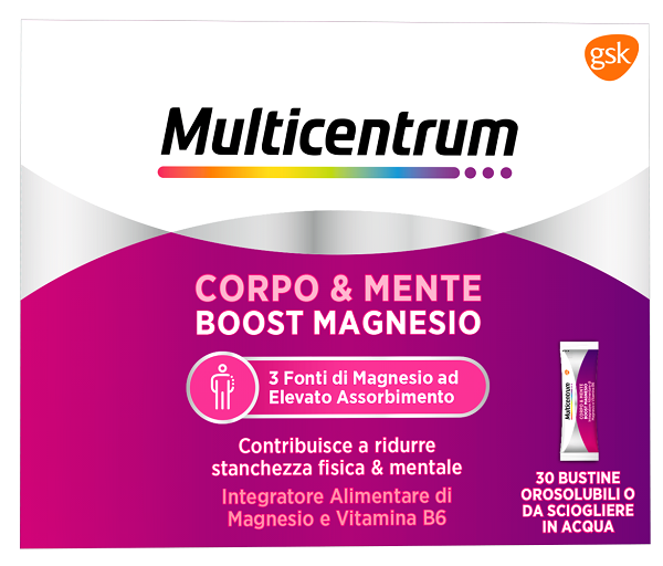 MULTICENTRUM BOOST MAGNESIO 30 BUSTINE - farmasconti.eu