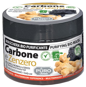 PURO BIO MASCHERA CARBONE E ZENZERO 250 ML - farmasconti.eu