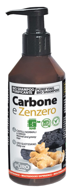 PURO BIO SHAMPOO CARBONE E ZENZERO 250 ML - farmasconti.eu