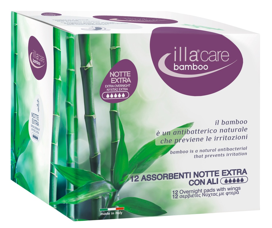 ILLA CARE BAMBOO ASSORBENTI NOTTE EXTRA 12 PEZZI - farmasconti.eu