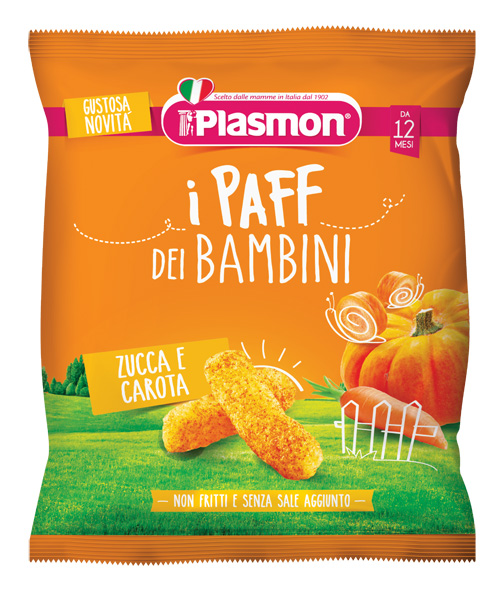 PLASMON DRY SNACK PAFF ZUCCA CAROTE 15 G - farmasconti.eu