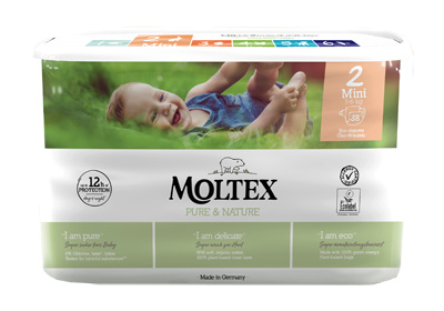 PANNOLINI MOLTEX PURE & NATURE MINI 3-6 KG TAGLIA 2 38 PEZZI - farmasconti.eu