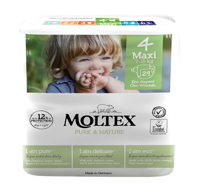 PANNOLINI MOLTEX PURE & NATURE MAXI 7-14 KG TAGLIA 4 29 PEZZI - farmasconti.eu