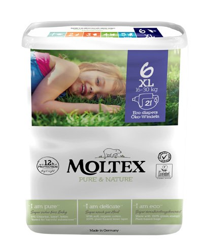 PANNOLINI MOLTEX PURE & NATURE EXTRA LARGE TG 13/18 KG 6 PEZZI - farmasconti.eu