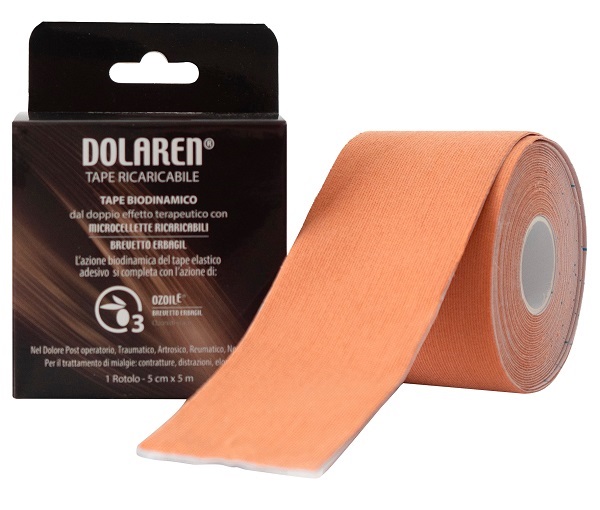 DOLAREN TAPE RICARICABILE CEROTTO TERAPEUTICO BEIGE CM 5X5 M IN ROTOLO - farmasconti.eu