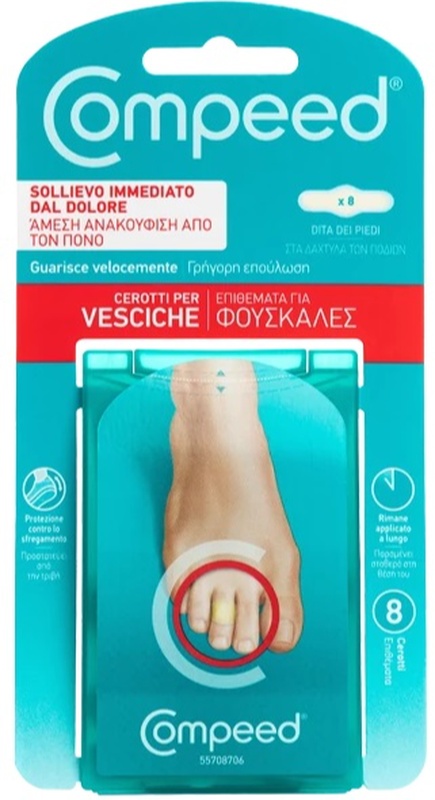 COMPEED CEROTTI PER VESCICHE DITA PIEDI 8 PEZZI CARTON - farmasconti.eu
